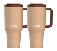 Kambukka Set Chocolate Rio - Due tazze termiche da 950 ml con cannuccia, acciaio inox, 100% a prova di perdite, isolamento per bevande fredde fino a 24 h