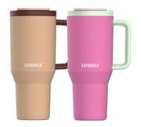 Kambukka Set Cold Boost Rio - Due tazze termiche da 950 ml con cannuccia, acciaio inox, 100% a prova di perdite, isolamento per bevande fredde fino a 24 h