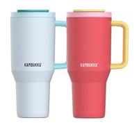 Kambukka Set Rio 950 ml Tropical Frost - Tazze termiche con cannuccia, acciaio inox, senza BPA e isolamento per bevande fredde fino a 24 ore