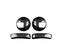 KAMCES Compatibile con 595 695 Fiat 500 2012-2025 LHD RHD Pannello interno porta auto Adesivo in vera fibra di carbonio duro e asciutto Accessori(Type C)