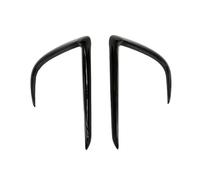 KAMCES Copertura paraurti Anteriore Antivento Compatibile con Tesla Model 3 Y 2023 ABS Fendinebbia Cornice Lampada Trim Striscia in Fibra di Carbonio Lucida Sopracciglio Leggero(My Bright Black)