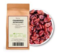 Kamelur 1kg di mirtilli rossi secchi non zuccherati, addolciti naturalmente con succo concentrato di ananas - perfetti come delizioso ingrediente nel muesli o nelle miscele di noci