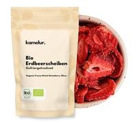 Kamelur Fragole BIO Liofilizzate A Fette - Croccanti Chips Alla Frutta A Base Di Fragole Bio, Senza Additivi E In Confezione Biodegradabile 500 G (Confezione Da 1)