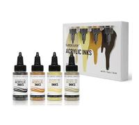 KAMENSKAYA Acrylic Inks for Artists - Acrylic Ink Set, Color Combination #1-4 pcs. 1 Fl Oz (30 ml) Each