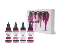 KAMENSKAYA Acrylic Inks for Artists - Acrylic Ink Set, Color Combination #13-4 pcs. 1 Fl Oz (30 ml) Each
