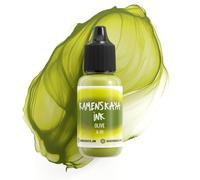KAMENSKAYA Alcohol Inks, Basic line ‘A’: Concentrated Alcohol Based dye Inks, Olive Alcohol Ink, 0.51 fl oz (15 ml), for Alcohol Ink Painting