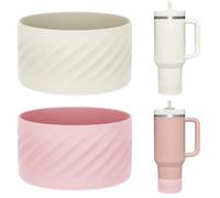 KAMHBE 2 pezzi manicotto in silicone per barca, tazza Stanley Cup Quencher, bagagliaio IceFlow Stanley Cup protezione pavimento - Bottle Bottom Sleeve Stanley Cup Accessori