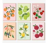 KAMIERFA 6 Pezzi Dipingere con i Numeri Adulti Senza Cornice Quadri da Dipingere Numerati Kit per Pittura a Olio per Principianti e Bambini Hobby Creativi Adulti Idee Regalo