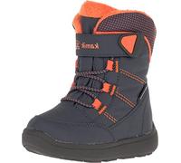 Kamik Southpole4 Stance - Stivali da neve per bambini, impermeabili, con calda imbottitura, per ragazzi e ragazze, perfetti per il piede dei bambini, Navy Flame Nfl, 23 EU