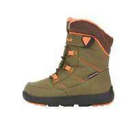 Kamik Southpole4 Stance - Stivali da neve per bambini, impermeabili, con calda imbottitura, per ragazzi e ragazze, perfetti per il piede dei bambini, Olive Orange Olo, 24 EU