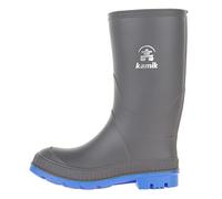 Kamik Stomp - Stivali di gomma Unisex Bambini, Grigio (Charcoal/Blue Cib), 28/29 EU