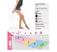 Kamila collant mabel 140 denari maglia liscia playa 5