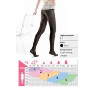 Kamila collant micro fibra 70 denari nero 4 12/15 mmhg