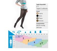 CA-MI Comfort 140 - Collant compressivi 140 Den - Nero Taglia 4
