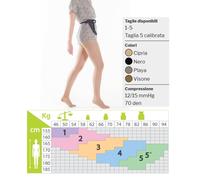 Kàmila KAMILA COMFORT COLLANT MAGLIA RETE 70 DENARI VISONE 2 12/15 MMHG