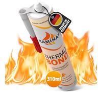 KAMINAT Colla refrattaria resistente al calore - colla resistente al calore per mattoni refrattari e piastre di vermiculite - colla ignifuga fino a 1000 °C per il fissaggio e la riparazione di stufa e