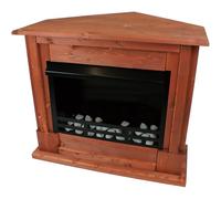 Kaminbau Mierzwa Camino decorativo per camino, ad angolo, modello Rafael Ciliegio, adatto per camini