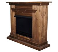 Kaminbau Mierzwa Camino decorativo per camino, modello Berlino, noce, adatto per camini