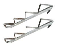 Kaminbau Mierzwa - Scala in Legno, Zincato, Scelta 2-6 Gradini (4 Gradini)