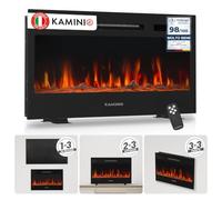 KAMINIO® Marlon PRO 30 Camino elettrico da incasso, parete o appoggio