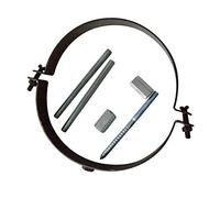 Kamino-Flam Fascetta tubo con set viti, collare reggitubo con rivestimento Senotherm per tubi stufa con diametro di 120mm