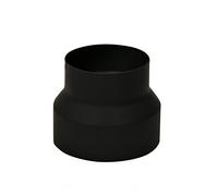 Kamino-Flam Tubo riduzione stufa, riduttore tubo della stufa in acciaio con rivestimento Senotherm®, riduzione per tubo da 130 a 120 mm, nero