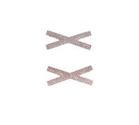 Kamipita Cross X Mini Type, 2 fermagli per capelli antimacchia, 5 x 2,1 cm, colore: champagne tinta unita