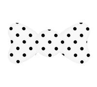 Kamipita Fermagli per capelli standard Seiries e forcine per capelli che non lasciano segni, mollette, elastici, elastici per capelli, fermagli per capelli (bianco a pois, 9,9 x 4,8 cm)