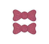KAMIPITA Fermaglio per capelli con glitter, per capelli corti, alla moda, non lascia tracce, carino (6 x 3 cm), tinta unita, rosso
