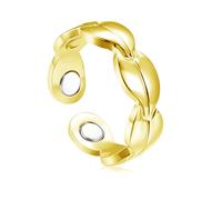 Kamise Anello per ansia, regolabile, con foglia/onda/cuore/albero della vita, anelli magnetici per ansia, donne, uomini, anello aperto per pollice con potenti magneti per alleviare lo stress e la