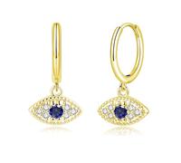 Kamise Orecchini pendenti in argento 925, in argento Sterling 925, con piuma/colomba della pace/succhietto del diavolo, orecchini da donna, ipoallergenici con zirconi, gioiello neutro, stile freddo