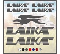 Kamiustore Adesivo Set Loghi “Laika Logo Inline” per Camper Caravan Roulotte e Barche, 6 Pezzi, Vinile, PVC, Multicolor, Outdoor, Moderno, Logo, Adesivo