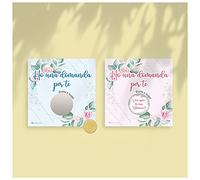 kamiustore Cartolina gratta e vinci Ho una domanda per te mod. Flowers - Set 2 biglietti Vuoi essere il mio/la mia testimone di nozze