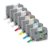 Kamo 12mm x 8m Nastro per Etichette Compatibile con Brother i nastri Etichettatrice TZe-231 431 531 631 731 Bianco/Rosso/Giallo/Blu/Verde per PT-D210 D220 D200 H110 D400 D600 P700