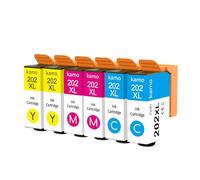 Kamo 202XL Cartucce Multipack Compatibili con Epson 202 XL, Cartucce d’Inchiostro per Epson Expression Premium XP-6000 XP-6005 XP-6100 XP-6105, 2 Ciano/Magenta/Giallo