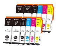 kamo 33XL (Pacco da 12) cartucce Compatibili con Epson 33 XL - per Expression Premium XP-530 XP-540 XP-630 XP-635 XP-640 XP-645 XP-830 XP-900 XP-7100
