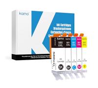 kamo 580 581 XXL Cartucce d'inchiostro (confezione da 5) compatibili con Canon PGI-580XXL CLI-581XXL Cartucce Multipack per Pixma TS705 TS6350 TR8550 TS6150 TS6351 TR7550 TS6250 TS6151 TS6250 TS6251