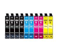 kamo 604 XL confezione da 10 cartucce di inchiostro Compatibile con Epson 604 604XL Cartucce, per Expression Home XP-2200 XP-2205 XP-3200 XP-3205 XP-4200 XP-4205, Workforce WF-2910 WF-2930 2950 2935