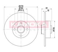 KAMOKA 2x Dischi-Freno Ø270 Pieno per Renault Scénic JM0/1_ Megane