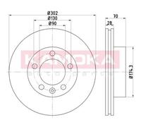 KAMOKA 2x Disco Freni Anteriore Ø302 MM Ventilato per Renault Master III Box Fv