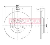 KAMOKA 2x Disco Freno Posteriore Ø294 MM Pieno per VW Transporter IV Bus 70XB