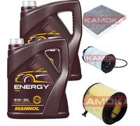 KAMOKA Controllo Set 10 L MANNOL Energy 5W-30 per Audi A5 S5 quattro