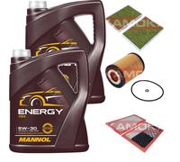 KAMOKA Controllo Set 10L MANNOL Energy 5W-30 per Mercedes S-Klasse W221
