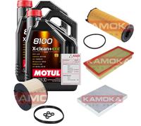KAMOKA Controllo Set 10L MOTUL 8100 X-CLEAN 0W-30 Per VW Touareg 3.0 V6 TDI