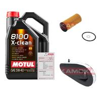 KAMOKA Controllo Set 5 L MOTUL 8100 X-CLEAN 5W-40 Per BMW 5 Serie F10 520D 518D