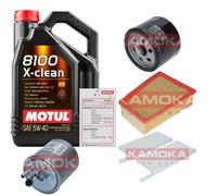 Kamoka Controllo Set 5 L Motul 8100 x-Pulire 5W-40 per di Renault Kangoo