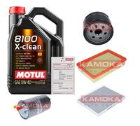 Kamoka Controllo Set 5 L Motul 8100 x-Pulire 5W-40 per Vagone Fiat Stilo Multi