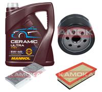 KAMOKA Controllo Set 5L MANNOL Ceramic 5W-40 Per Alfa Romeo GT 1.9 JTD 147