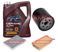 KAMOKA Controllo Set 5L MANNOL Ceramic 5W-40 Per Peugeot 407 SW 3.0 2.2 16V