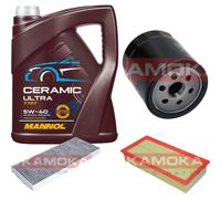 KAMOKA Controllo Set 5L MANNOL Ceramic 5W-40 Per Peugeot 807 2.2 HDi 2.0
